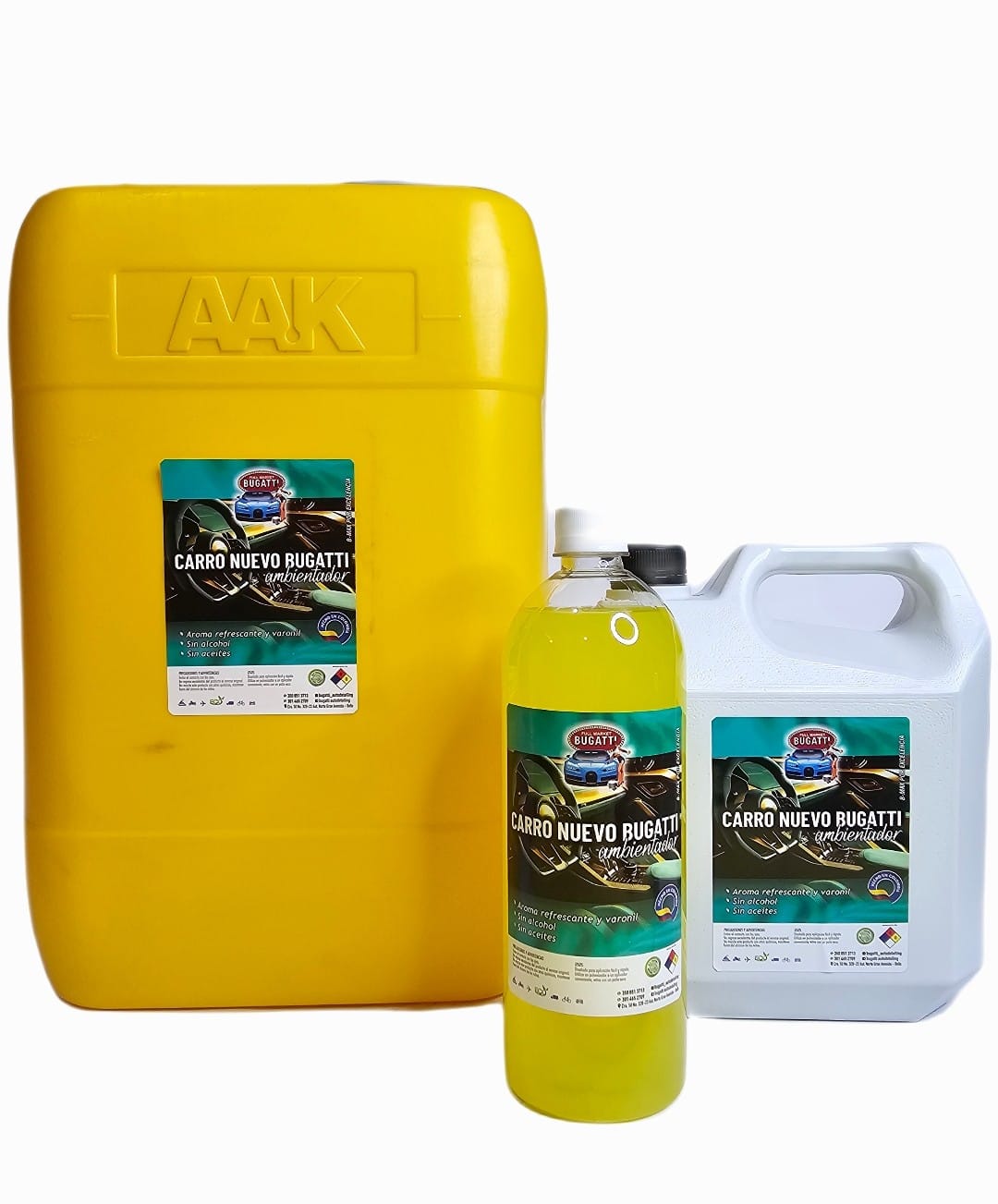 AMBIENTADOR REFRESCANTE CARRO NUEVO BUGATTI PIMPINA 19LTS