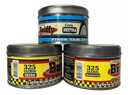 Betún Briffy 325 gramos Negro, con silicona