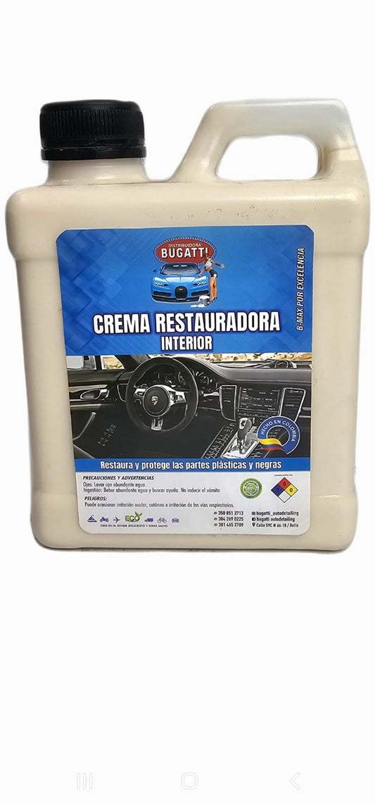 RESTAURADOR DE PARTES NEGRA DE INTERIOR EN CREMA KILO
