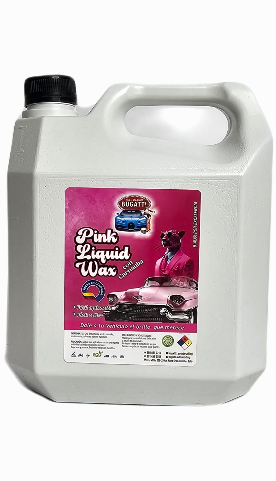 PINK LIQUID WAX CON CARNAUBA GALON 3.8LTRS