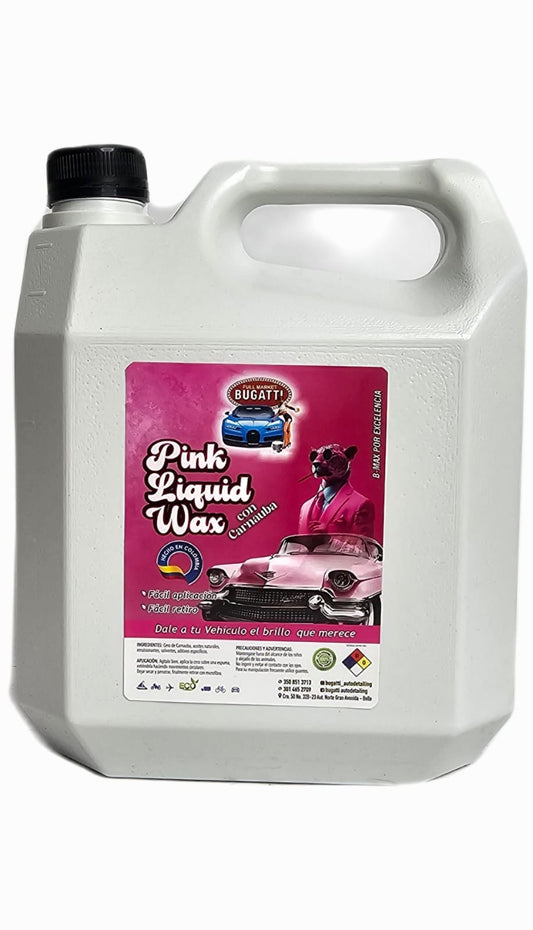 PINK LIQUID WAX CON CARNAUBA GALON 3.8LTRS