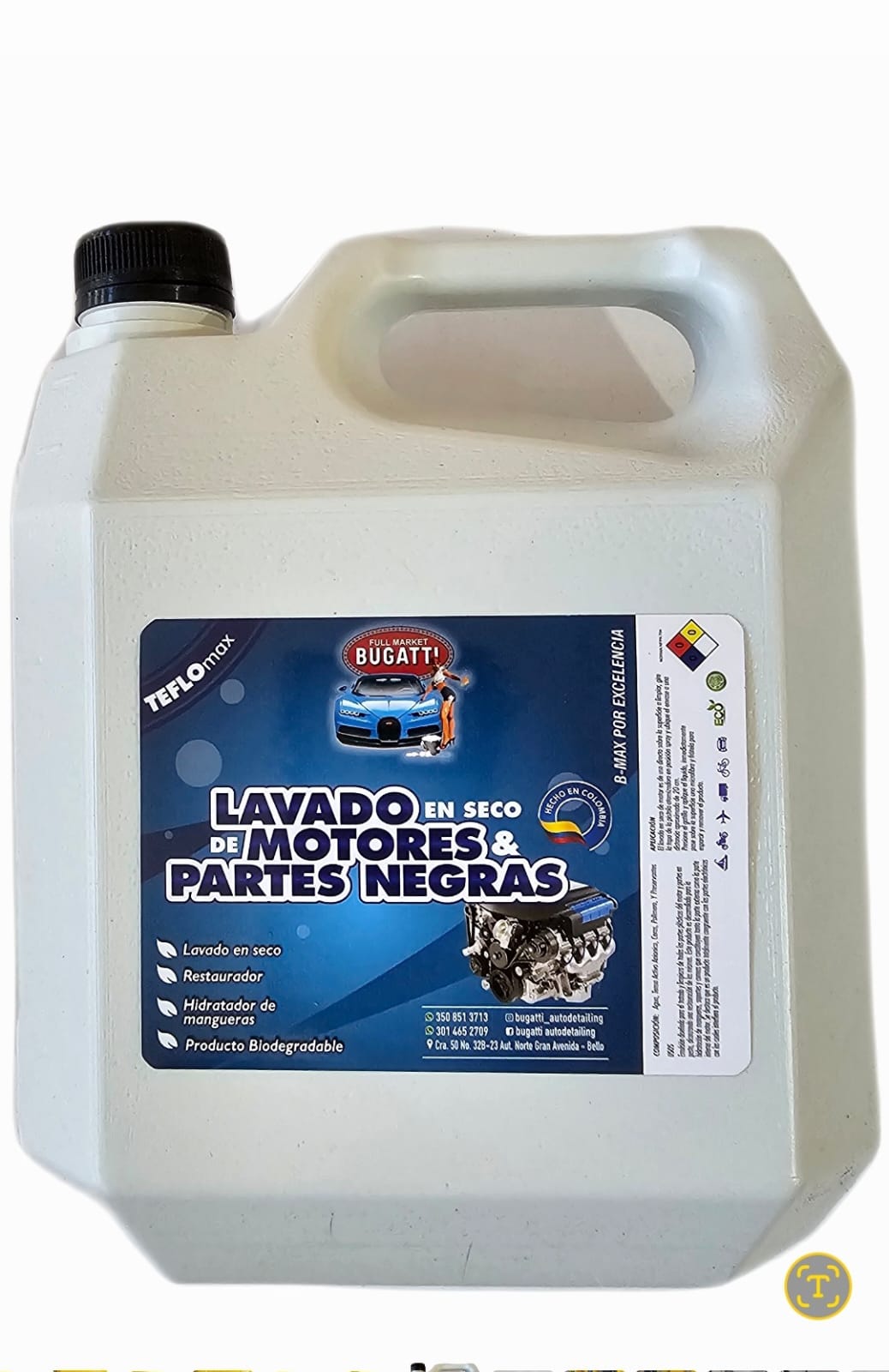 RESTAURADOR PARTES NEGRAS DE MOTOR TEFLON GALON 3.8LTS