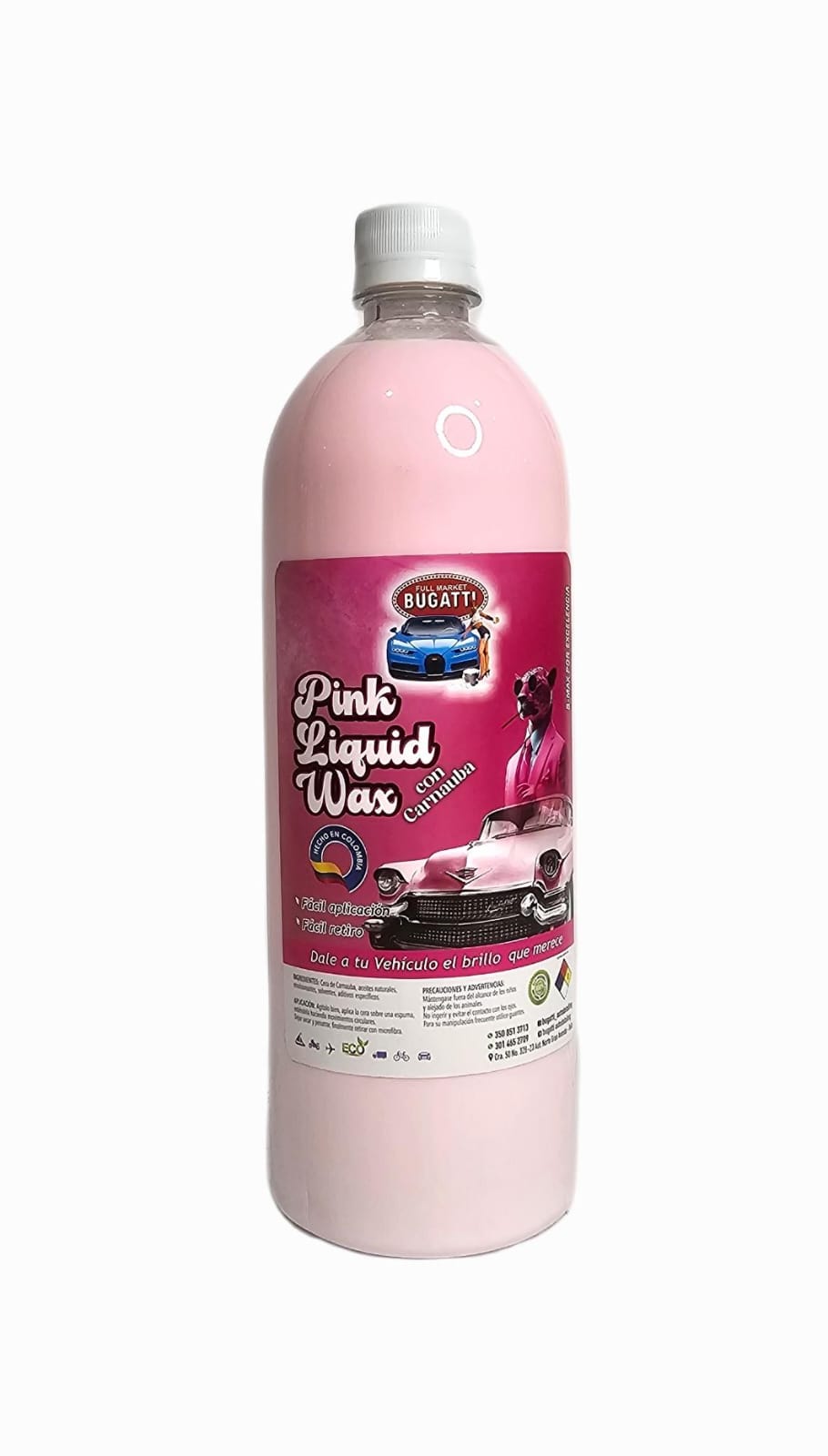 PINK LIQUID WAX CON CARNAUBA LITRO