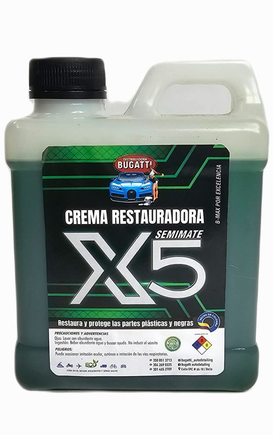 RESTAURADOR DE PARTES NEGRAS, EFECTO MATE X5 LITRO