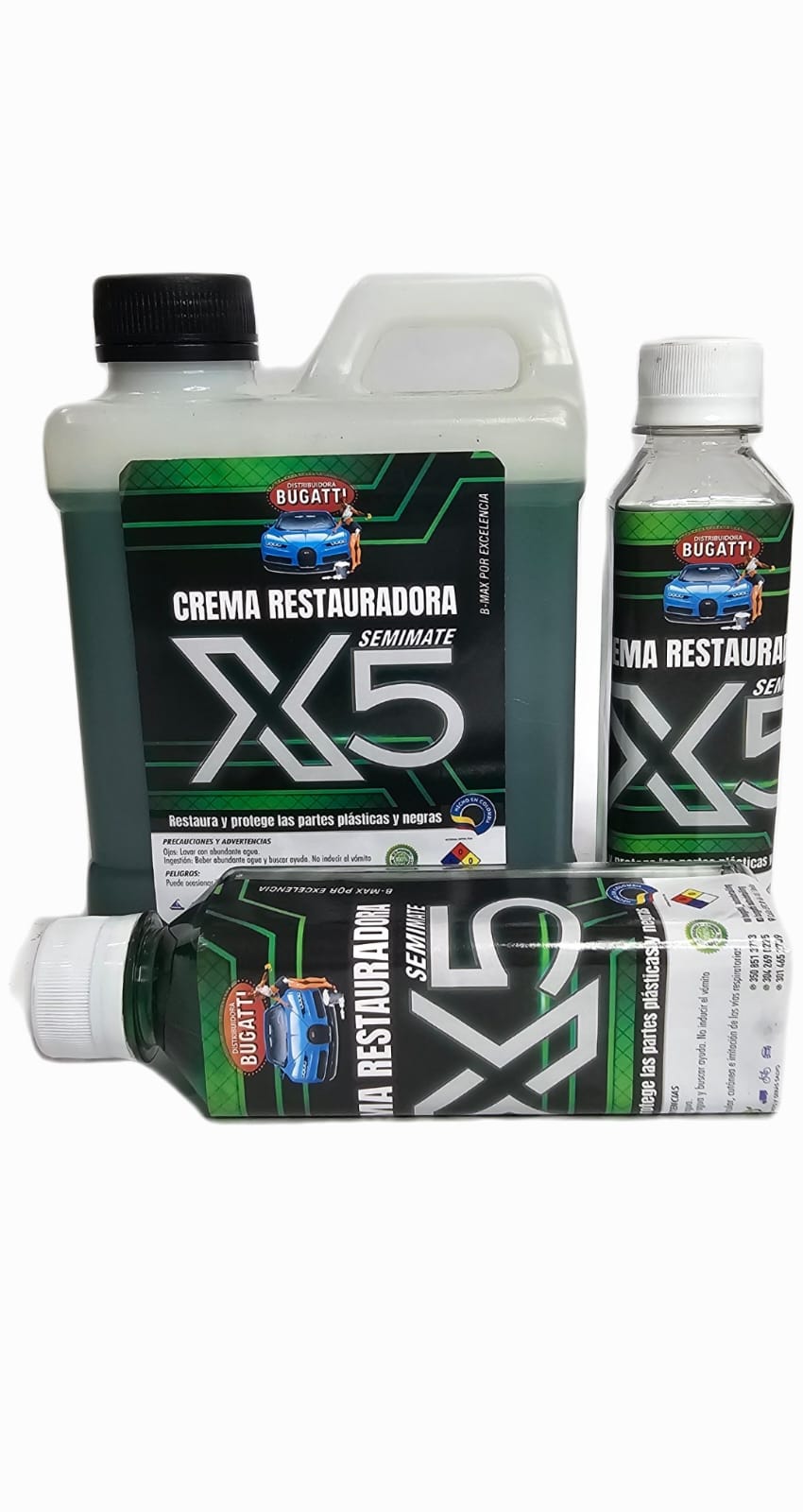 RESTAURADOR DE PARTES NEGRAS, EFECTO MATE X5 LITRO